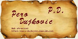 Pero Dujković vizit kartica